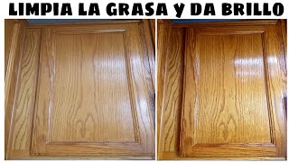 COMO LIMPIAR LA GRASA DE LOS GABINETES DE COCINA Y DAR BRILLOfácil [upl. by Lock]