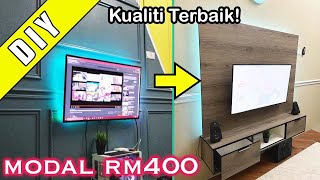 DIY Kabinet TV Dinding bernilai RM1500 [upl. by Kcinomod]