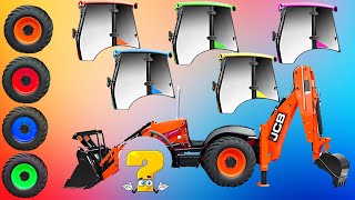 Correctly Guess The JCB Parts Cabin With Wheels  jcbvideo [upl. by Benson]