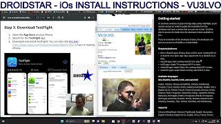 DROIDSTAR  IPHONE iOs  Instructions [upl. by Ilenay]