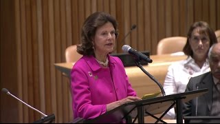 HM Queen Silvia at UN High Level Meeting on SDGs Child Rights [upl. by Demeyer]