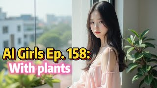 AI Girl Girl lookbook  Gallery  The girls on the balcony with plant  美女 룩북 Episode 158 [upl. by Isola]