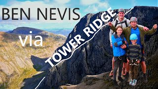 Ben Nevis via Tower ridge  Mountaineering with kids [upl. by Franek]