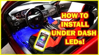 HOW TO Install MultiColoured LEDs Under Dash and Passenger Seating [upl. by Nyrad]