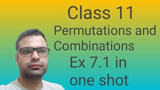 Permutation and Combination  Class 11 CBSE Maths  Chapter 7  Ex 71 math ka jugad [upl. by Furlong809]