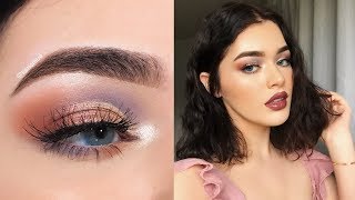 Lavender amp Copper Fall Makeup  Norvina Palette Tutorial [upl. by Fernande]