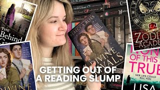 Getting Out of a Reading Slump  Spoiler Free Reading Vlog [upl. by Kosak]