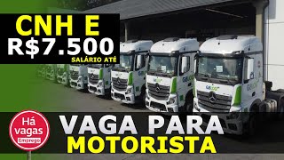 VAGA PARA MOTORISTA COM SALÁRIO DE ATÉ R7500 [upl. by Dalpe]