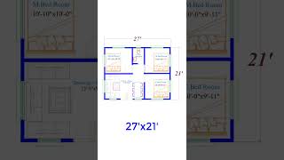 27X21 floor plan  beautiful building floor plan floorplans short [upl. by Sanjiv]