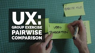 Group exercise Pairwise comparison  UX design course 1329 [upl. by Nanreh]