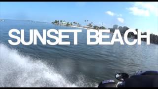 Sunset beach 3 Rooker island Howard park jet ski cruising 52916 [upl. by Alena]