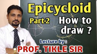 HOW TO DRAW EPICYCLOID IN ENGINEERING DRAWING AND GRAPHICS Part2 TIKLESACADEMYOFMATHS [upl. by Nyloj]