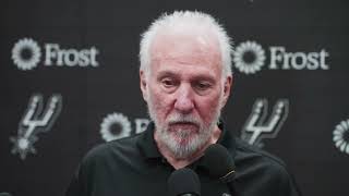 “Fantastic player” Spurs Gregg Popovich reaction to Joel Embiid scoring a Sixers record 70 points [upl. by Anairuy]