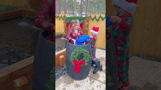 He was on a mission 😳🤭 funny ice coldplunge icequeen mom prank magic fun shorts game [upl. by Lock]