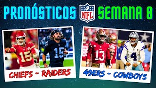 Pronósticos Semana 8  ¿Quién ganará cada partido  NFL 2024 [upl. by Kiker]