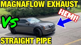 Chrysler 300 C 57L HEMI STRAIGHT PIPE Vs MAGNAFLOW MAGNAPACK [upl. by Delfine]