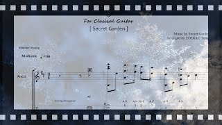 Canzona칸쵸네Secret Garden시크릿가든Classical guitartabSheet Music [upl. by Seumas783]