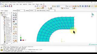 Example 23 Abaqus CAE Modules explained Part Property Assembly Step Load Mesh Job [upl. by Erihppas844]