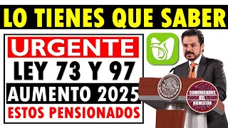 🔥📢 INCREÍBLE💥LEY 73 y 97 SORPRESA  AUMENTOS 2025 ADULTOS MAYORES BENEFICIOS [upl. by Anelrad]