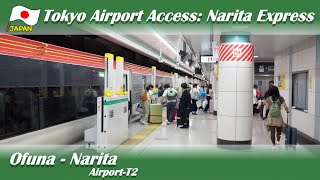 Train Trip in Japan🇯🇵 Narita Express Airport Access to Tokyo Int Airport from Ofuna to Terminal 2 [upl. by Aicinat]