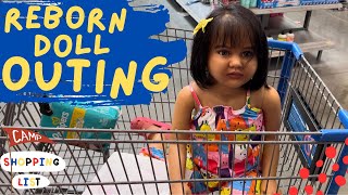 REBORN DOLL OUTING to WALMART 🛒 📝 Adelia’s CAMP List 🏕️ reborndoll rebornbaby walmart [upl. by Desdemona]