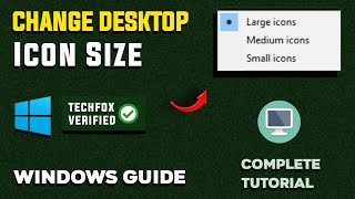 How to Change the Desktop Icon Size in Windows  Full Guide [upl. by Anitsuj]