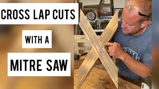 How to cut cross laps with a mitre saw [upl. by Leemaj]