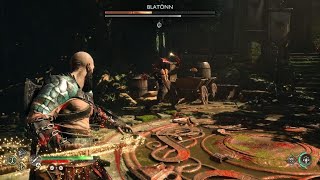 God of War Ragnarök Blatonn GMGOW Difficulty Boss Fight [upl. by Bannister]