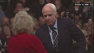 Flashback McCain tells supporter Obama is a decent [upl. by Corie]