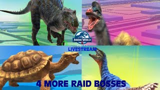 4 More Raid Bosses  Jurassic World Alive Livestream [upl. by Derwin]