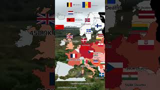 Casualties in Europe during WW2 countryflag casualties ww2 mapping [upl. by Constance840]