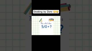 Dividing by Zero maths shorts funny [upl. by Anaihr27]