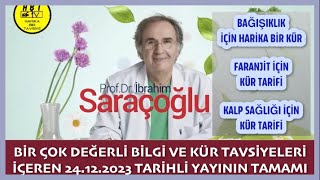 24 12 2023 TARİHLİ trt SARAÇOĞLU İLE SAĞLIKLI YAŞAM PROGRAMININ TAMAMI ibrahimsaraçoğlu [upl. by Idona]