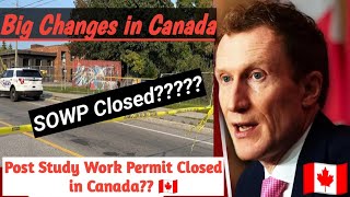 Big Changes in Canada 2024 Study work permit changes in CanadaCanada announces big statement [upl. by Hpesoj191]