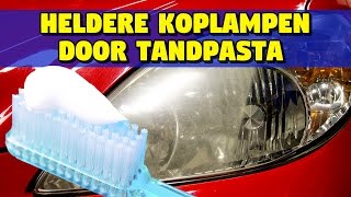 KOPLAMPEN HELDER POLIJSTEN MET TANDPASTA [upl. by Ashwin]