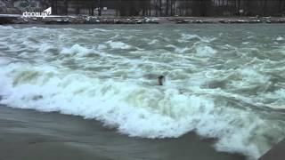 DONAU TV Jugend Ice Surfer auf der Plattlinger Welle [upl. by Howell]