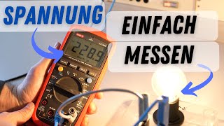 Spannung einfach messen mit Multimeter  Elektrotechnik [upl. by Pattison]