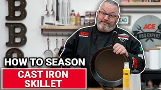 How To Season Cast Iron Skillet  Ace Hardware [upl. by Nohtanoj95]