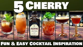 5 Fun amp Easy CHERRY HEERING Liqueur Cocktails [upl. by Alister]