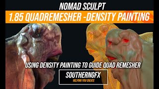 Nomad Sculpt update 185  Quadremesher Density Painting [upl. by Leler616]