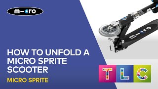 How to unfold a Micro Sprite scooter [upl. by Oigroig]