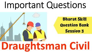 Important MCQ Draughtsman Civil  DMC important mcq  DMC ITI Trade Session3 Bharat Skill [upl. by Nykal231]