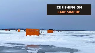 Ice Fishing on Lake Simcoe  New experiences in Toronto Canada [upl. by Llenrrad304]