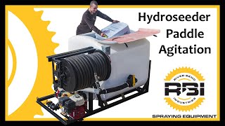 Hydroseeder Skid Unit  550 Gallon  Mechanical Agitation  Pivoting Reel  River Bend Industries [upl. by Repooc]