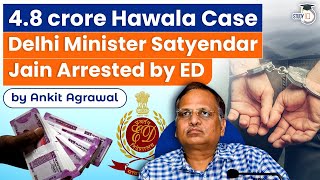 Delhi minister Satyendra Jain arrested by ED for Rs 48 Cr Money Laundering Case  Explained  UPSC [upl. by Minnaminnie]