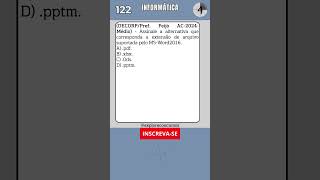 💾 122  QUESTÃO DE INFORMÁTICA PARA CONCURSO quiz shorts concurso informatica simulado [upl. by Eissak]