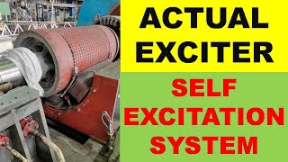 Actual Exciter  Self excitation system of generator  How it works  PMG  Diode wheel  Rotor [upl. by Nnayt]