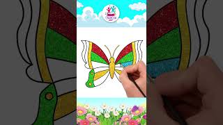 ✏️How to Draw a Cute Butterfly🦋Easy Drawing for Kids shorts easydrawing youtubeshorts drawing [upl. by Farica]