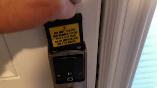 DR Horton smart home front door lock battery replacement [upl. by Rovit644]