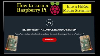 HiRez audio  Raspberry Pi PiCore streamer setup  Setting up picore player as a HighRez streamer [upl. by Dewhurst]